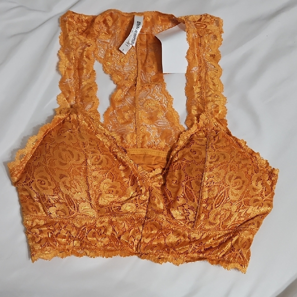 Orange Lace Bralette